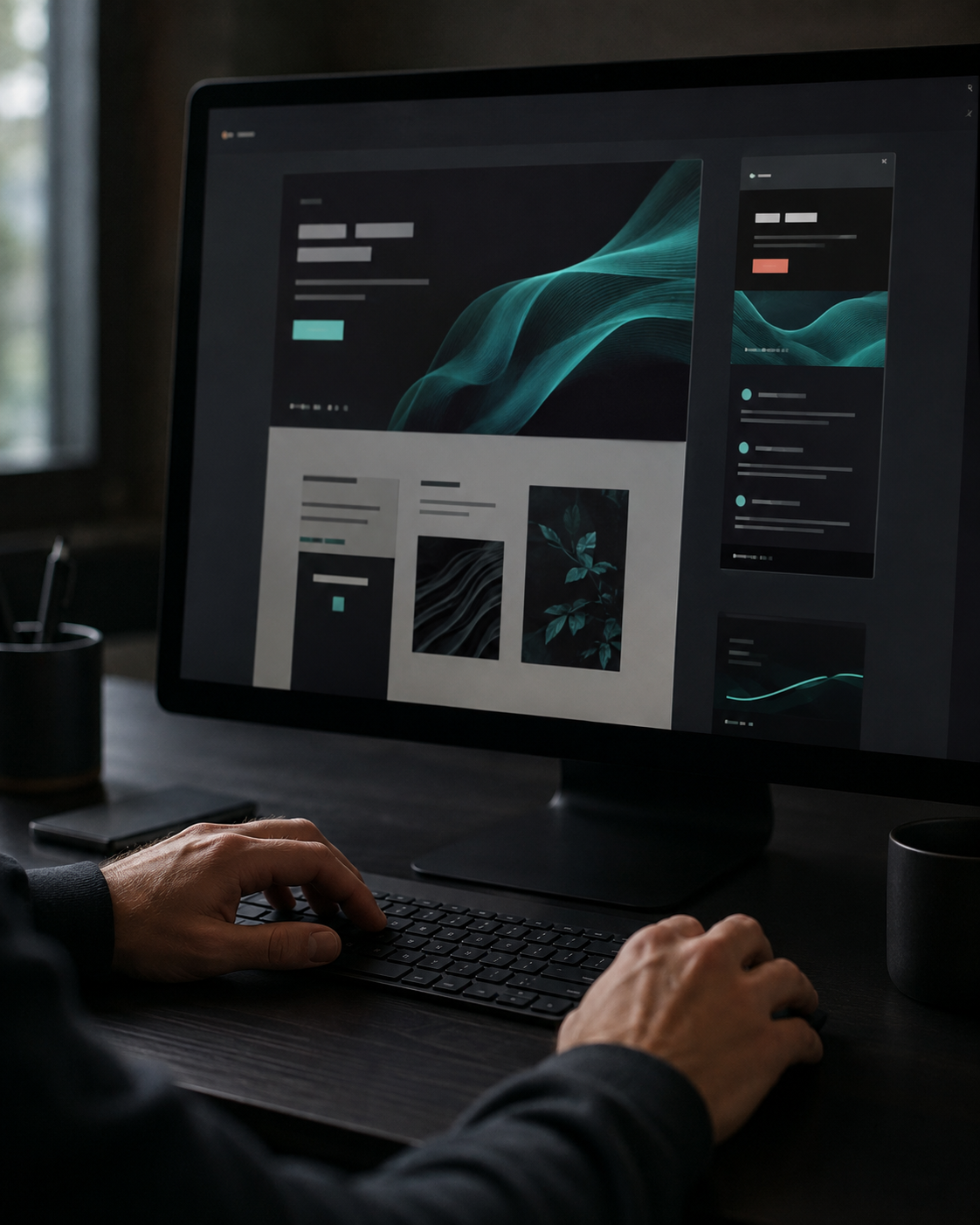 Designer desenvolvendo uma interface digital